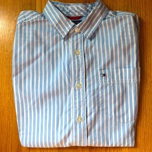 Tommy Hilfiger button down collared shirt. Mint condition. Size m 12/14.